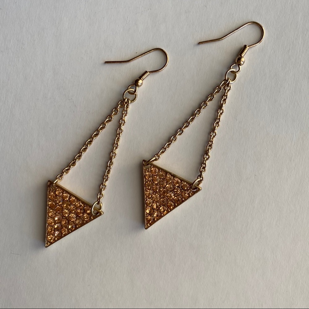 Free w/ Any Purchase! Triangle Stone Drop Earrings